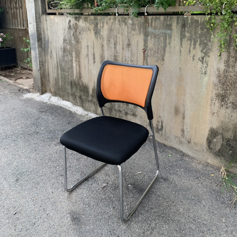 Ghế Văn Phòng Chân Quỳ Lưới Không Tay Màu Cam - GQ15