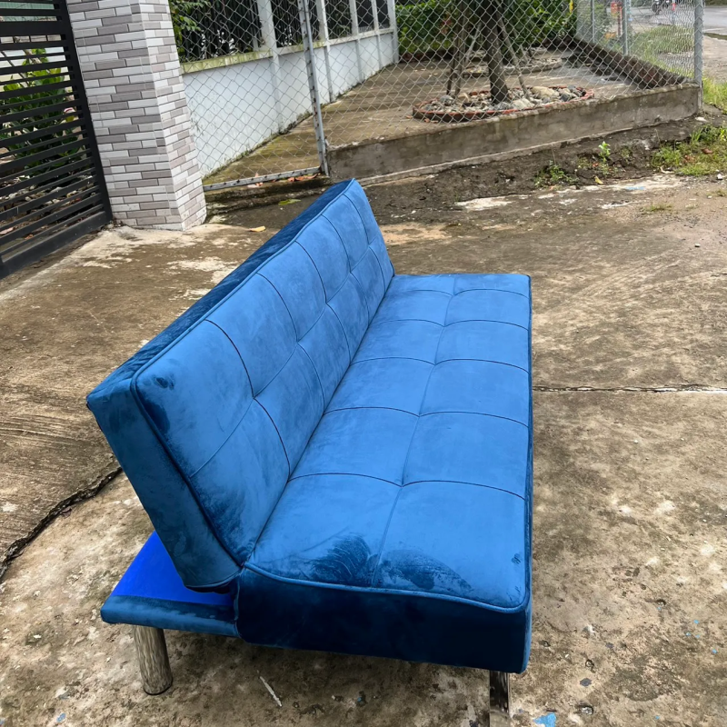 Ghế Sofa Giường Nằm Màu Xanh Navi Nhung - SF5