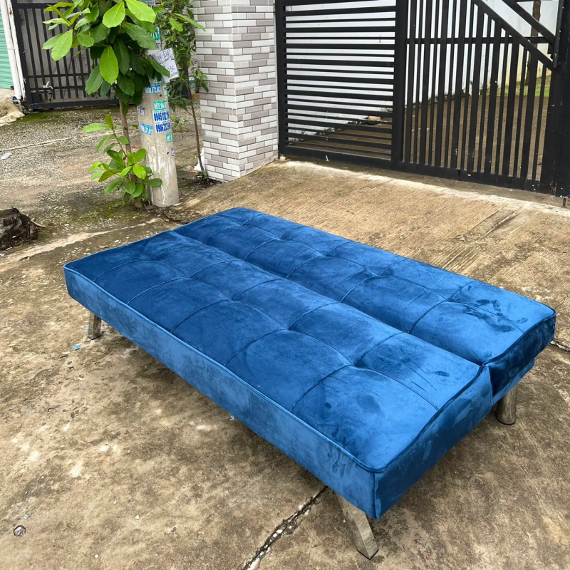 Ghế Sofa Giường Nằm Nhung Màu Xanh Navi - SF5