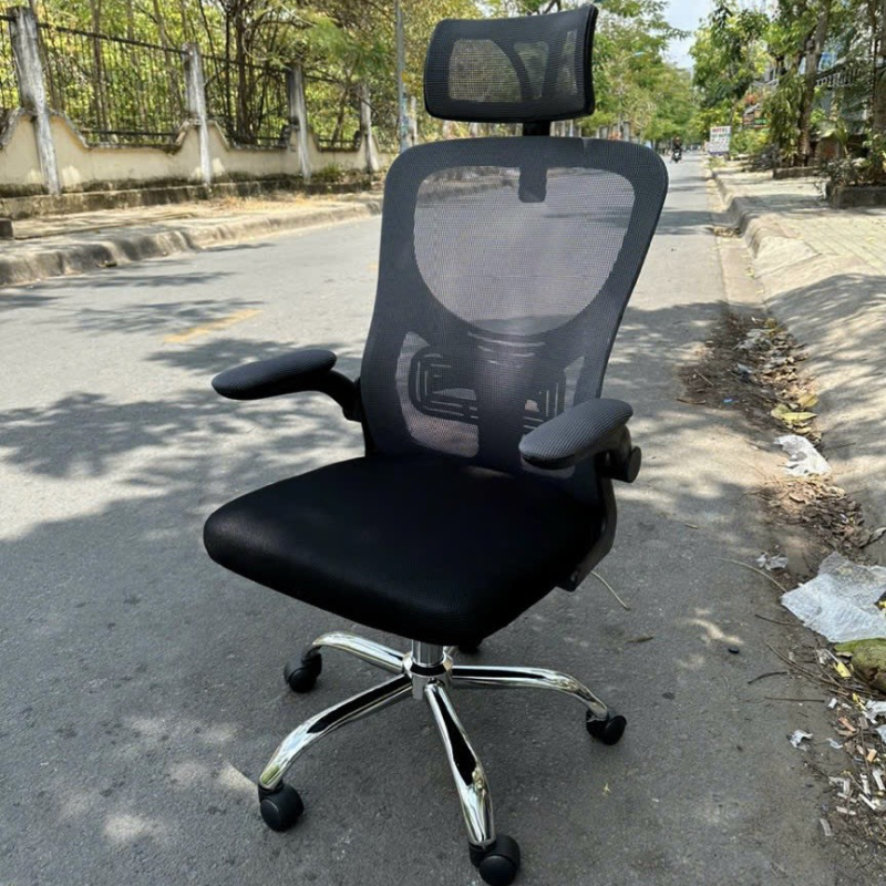 Ghế Xoay Văn Phòng Tay Gập Bọc Nệm - GX48