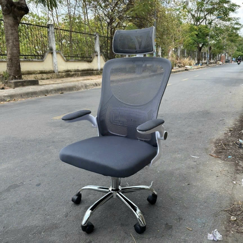 Ghế Xoay Văn Phòng Tay Gập Bọc Nệm - GX48