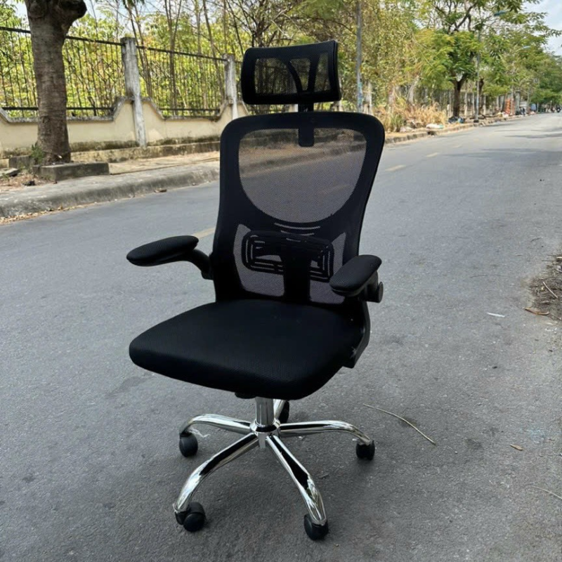 Ghế Xoay Văn Phòng Tay Gập Bọc Nệm - GX48