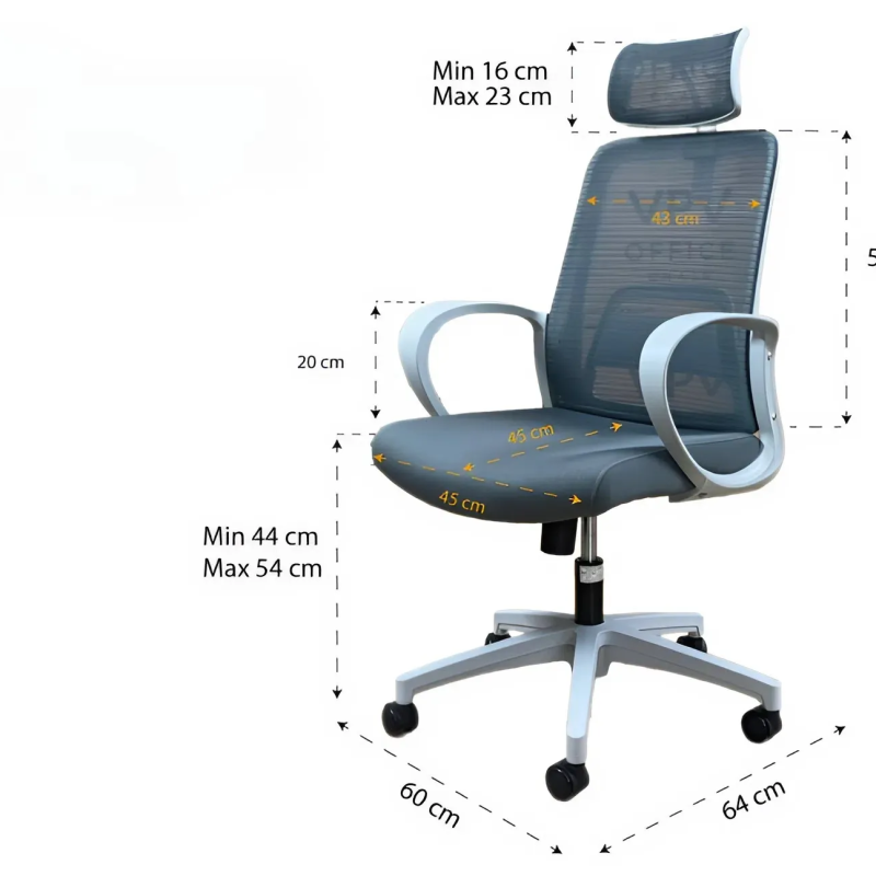 Ghế Xoay Văn Phòng Lưng Lưới Hỗ Trợ Cột Sống - GX81