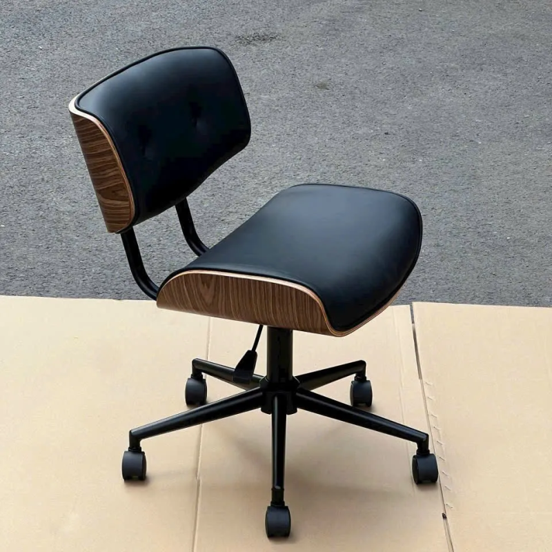 Ghế Xoay Văn Phòng Nệm Da Lưng Thấp Chân Sắt - GX90