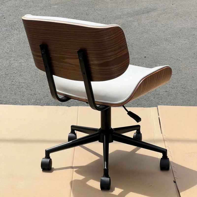 Ghế Xoay Văn Phòng Nệm Da Lưng Thấp Chân Sắt - GX90