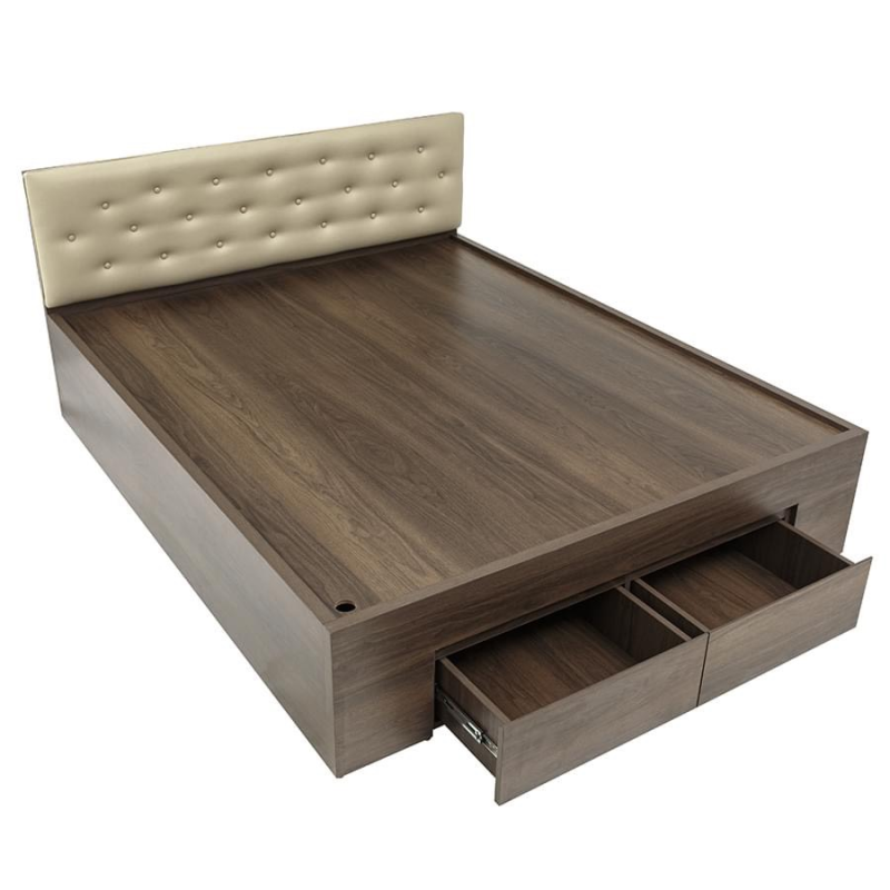 Giường Ngủ Có Đầu Nệm Ngăn Kéo Hộc Gỗ MDF - GN2