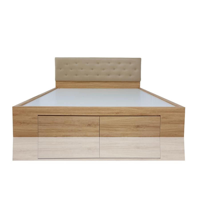 Giường Ngủ Có Đầu Nệm Ngăn Kéo Hộc Gỗ MDF - GN2