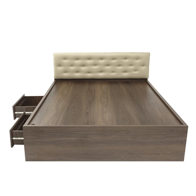 Giường Ngủ Có Đầu Nệm Ngăn Kéo Hộc Gỗ MDF - GN2