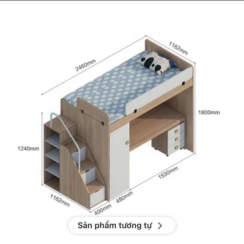Giường Ngủ Tầng Tích Hợp Đa Năng - GN18