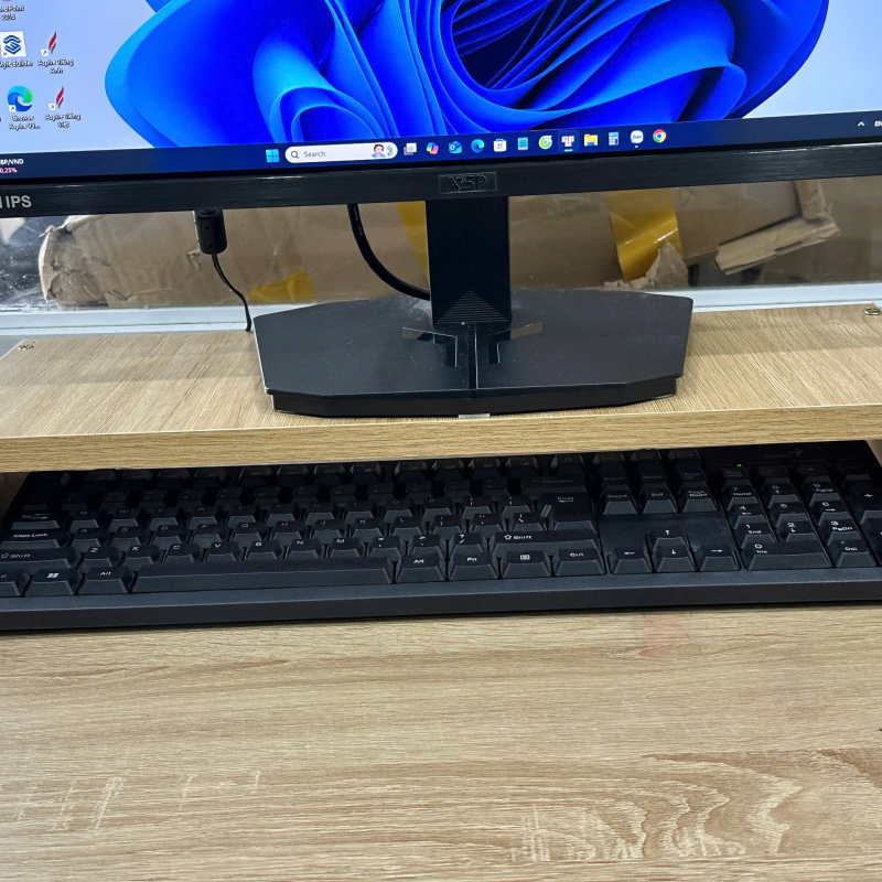 Kệ Để Màn Hình Vi Tính Gỗ Decor Bàn Làm Việc - KB6 