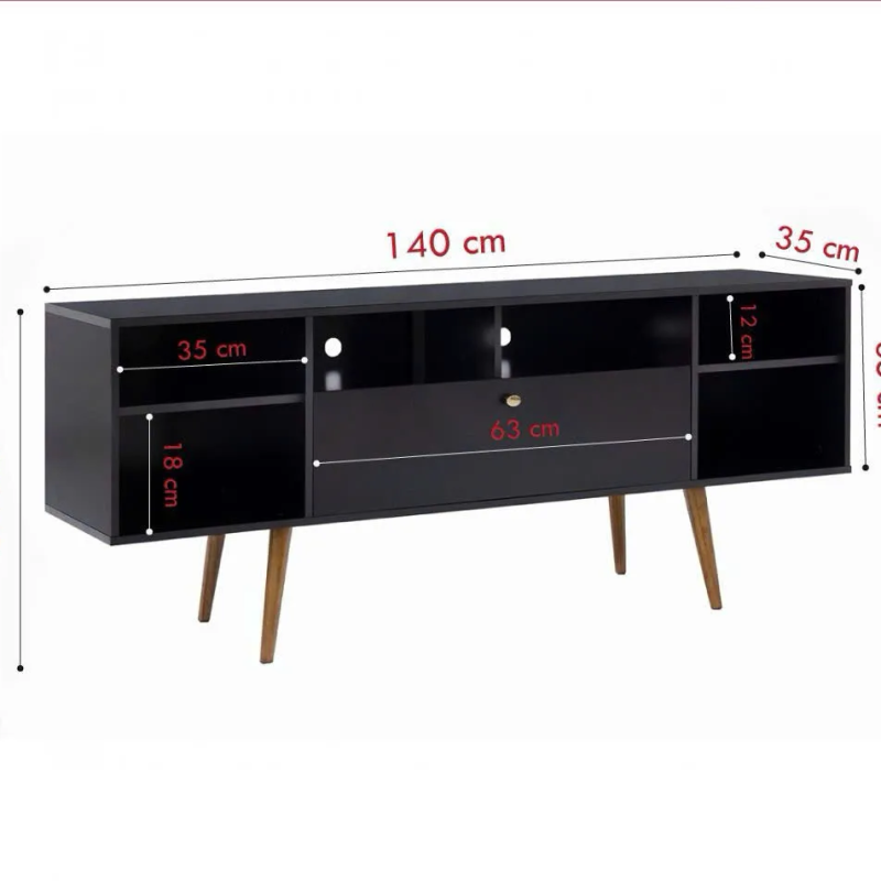 Kệ Tivi Dáng Thấp Chân Cao Có Kệ Mở Đa Năng - KTV25