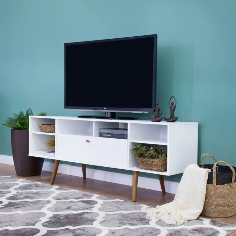Kệ Tivi Dáng Thấp Chân Cao Có Kệ Mở Đa Năng - KTV25