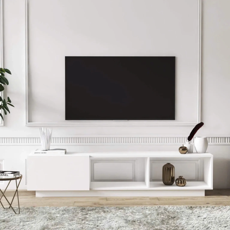 Kệ Tivi Dáng Thấp Phối Cánh Lật Và Kệ Mở - KTV27