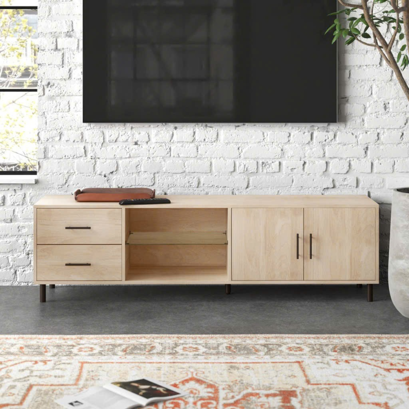 Kệ Tivi Gỗ Công Nghiệp 2 Ngăn Kéo Và 2 Cánh Mở - KTV28