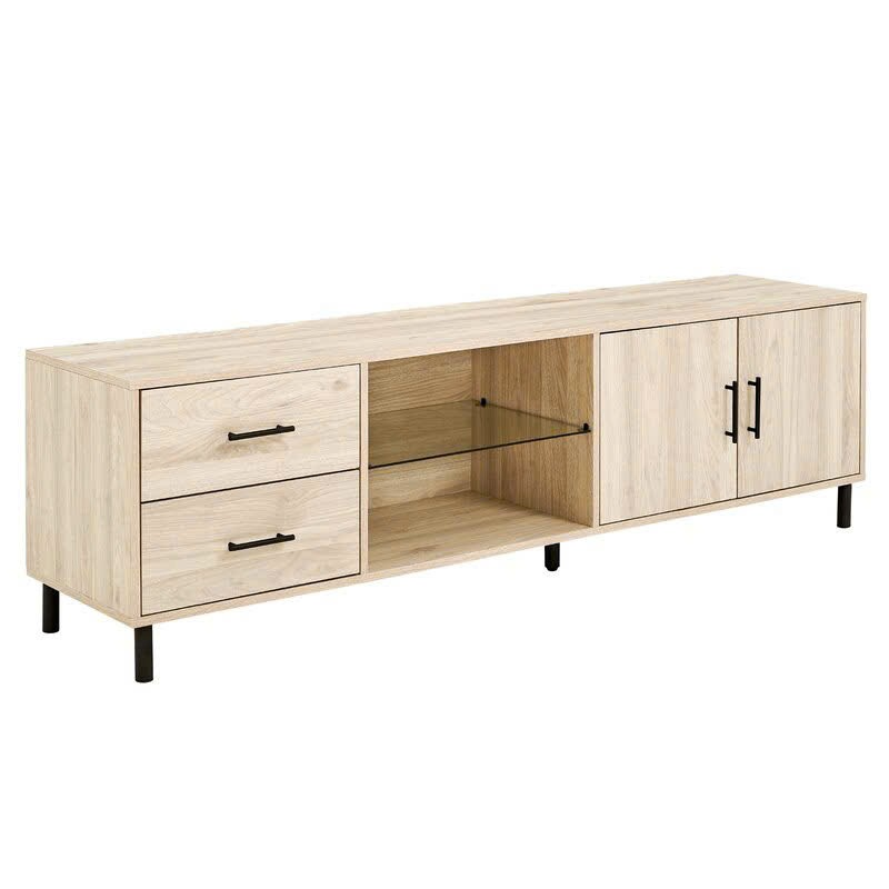 Kệ Tivi Gỗ Công Nghiệp 2 Ngăn Kéo Và 2 Cánh Mở - KTV28