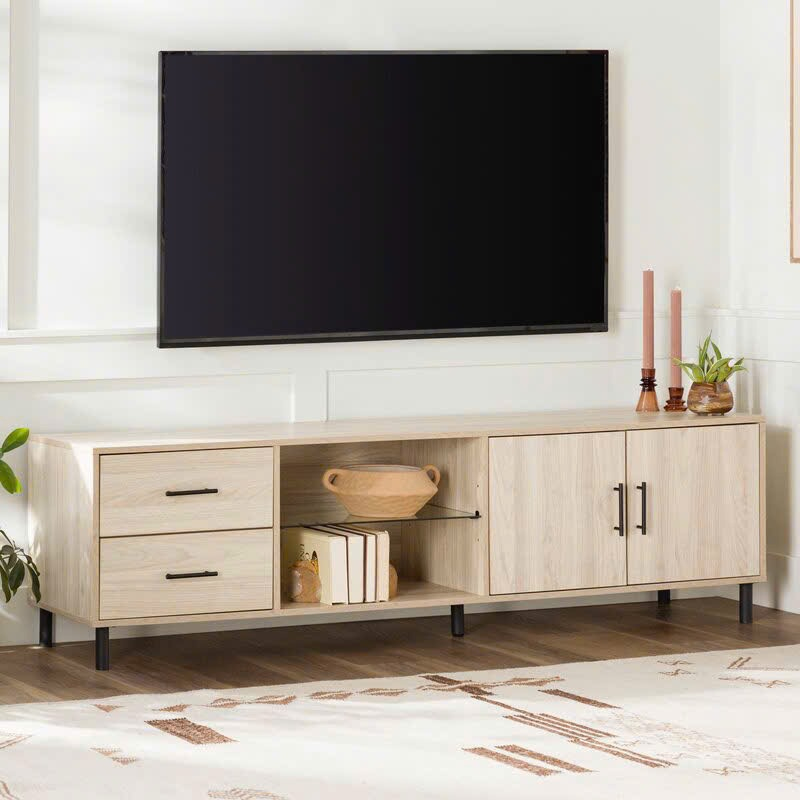 Kệ Tivi Gỗ Công Nghiệp 2 Ngăn Kéo Và 2 Cánh Mở - KTV28