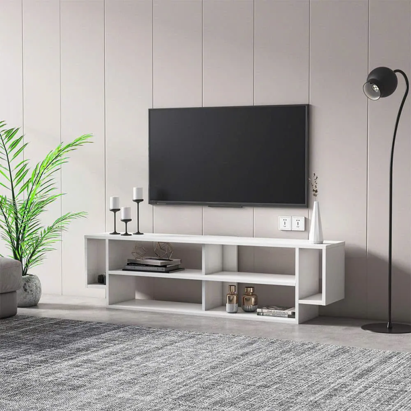 Kệ Tivi Gỗ Công Nghiệp Dáng Thấp Nhiều Ngăn Kệ Mở - KTV32