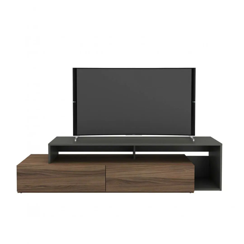 Kệ Tivi Gỗ Thiết Kế 2 Tầng Ngăn Kéo Ẩn Hiện Đại - KTV9