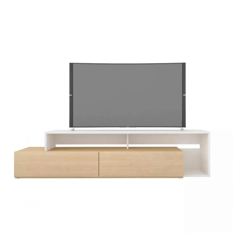 Kệ Tivi Gỗ Thiết Kế 2 Tầng Ngăn Kéo Ẩn Hiện Đại - KTV9
