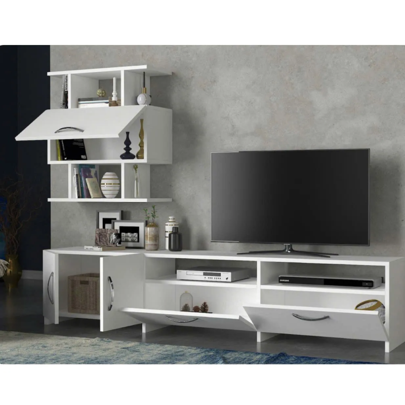 Kệ Tivi Kèm Tủ Treo Tường Nhiều Ngăn Tiện Lợi - KTV34
