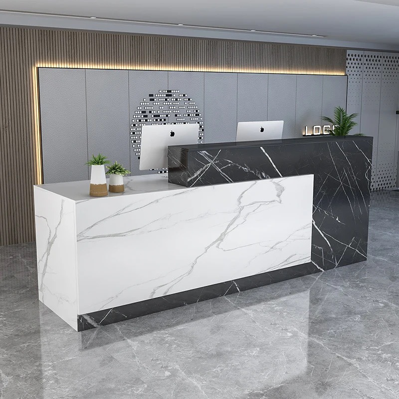 Quầy Lễ Tân Gỗ MDF Khách Sạn - LT2