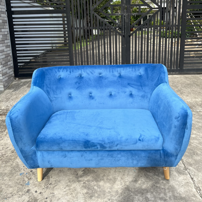 Sofa băng xanh nhung giá rẻ - SF1