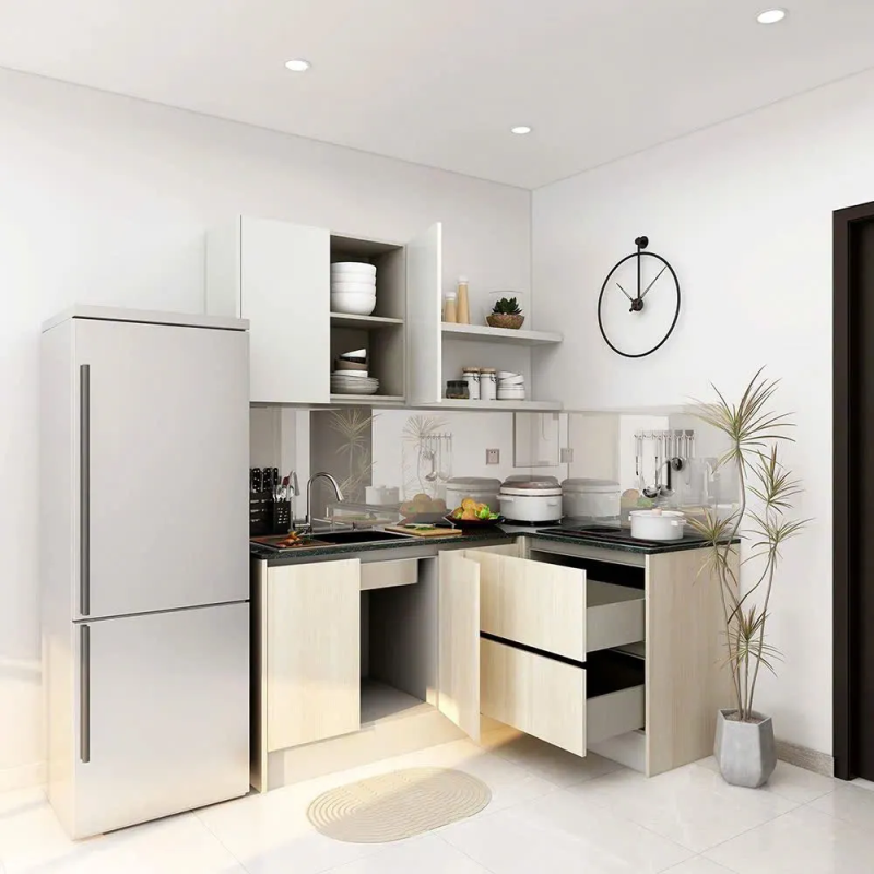 Tủ Bếp Góc L Phong Cách Mới Mẻ - TB23