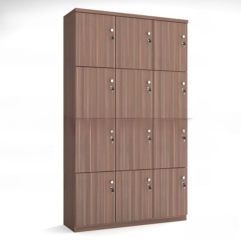 Tủ Gỗ Locker 12 Cánh Màu Nâu - TLK73