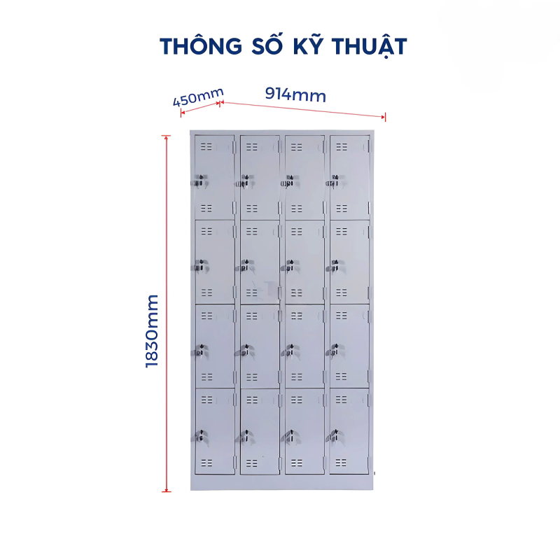 Tủ Locker 16 Ngăn - TLK58