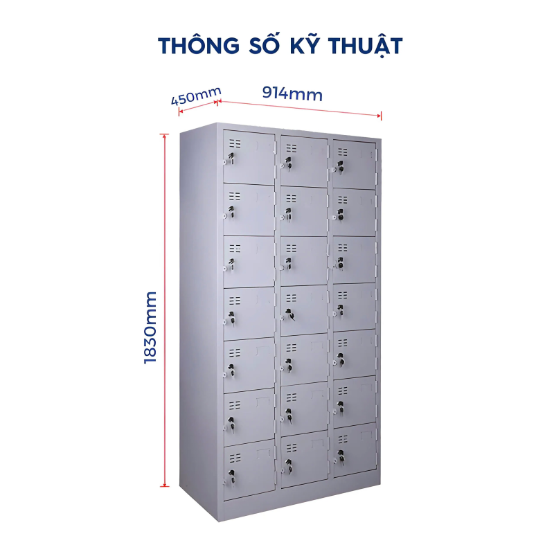 Tủ Sắt Locker 21 Ngăn - TLK59