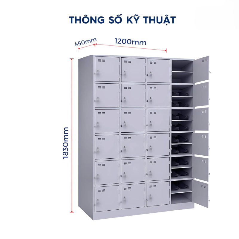 Tủ Sắt Locker 24 Ngăn - TLK61