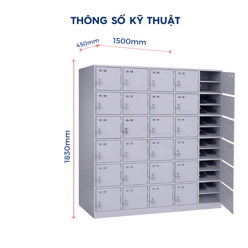 Tủ Locker Sắt 30 Ngăn - TLK34