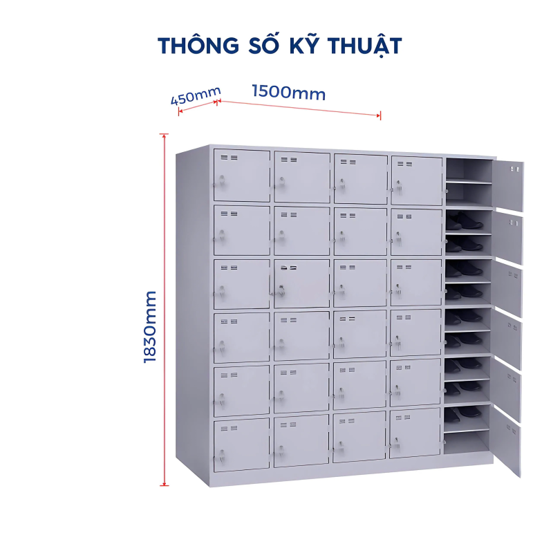 Tủ Locker Sắt Chất Lượng 30 Ngăn - TLK34