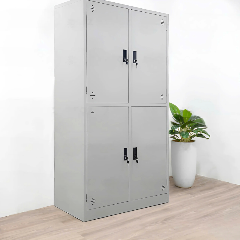 Tủ Locker Sắt 4 Ô Màu Xám Ghi - TLK36