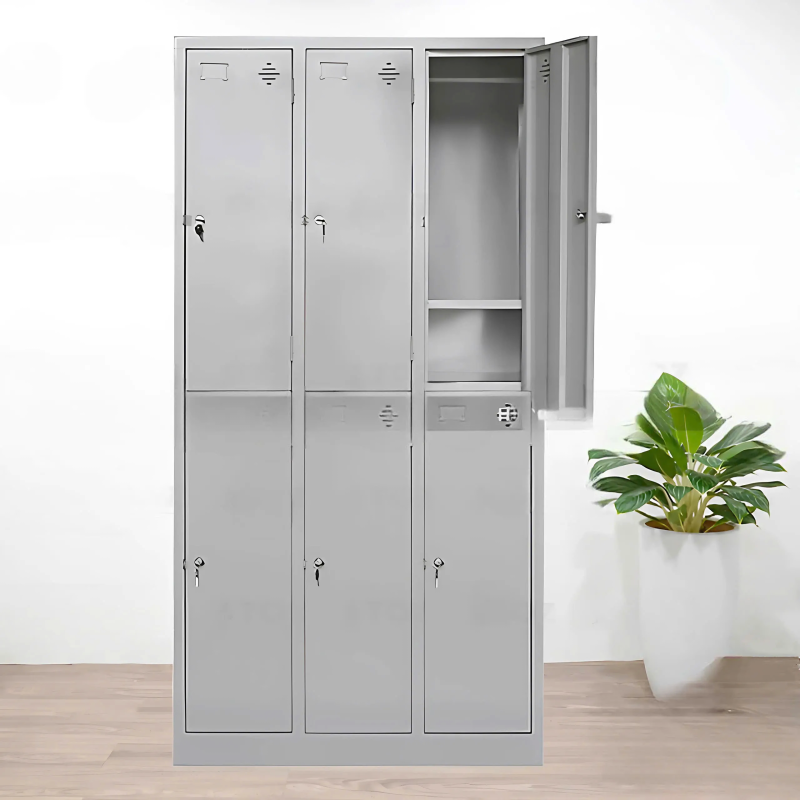 Tủ Locker Sắt Treo Quần Áo 6 Ngăn - TLK39