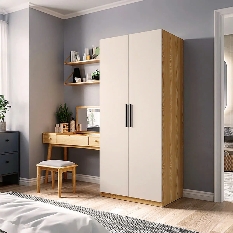 Tủ Quần Áo 2 Cánh Thiết Kế Tối Giản Chân Sát Nền - TQA27
