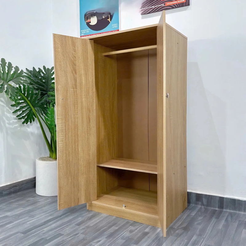 Tủ Quần Áo Gỗ Công Nghiệp 2 Cánh Đơn Giản Hiện Đại - TQA22