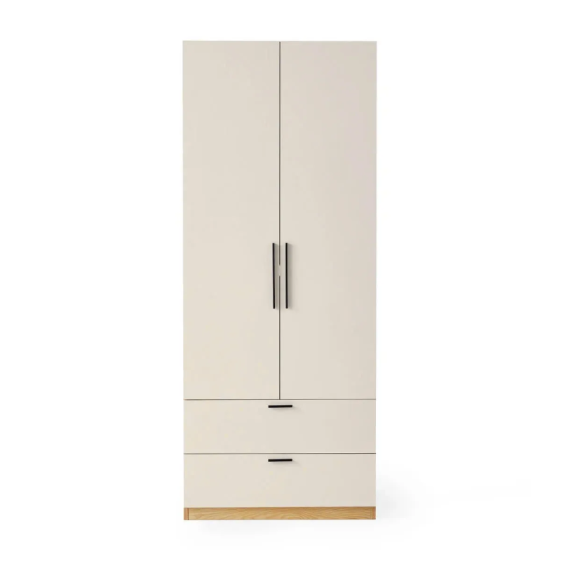 Tủ Quần Áo Gỗ MDF 2 Cánh Tối Giản Có Hộc Kéo - TQA29