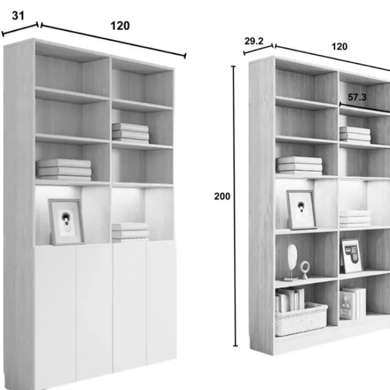 Tủ Tài Liệu Gỗ Đa Ngăn Có Cánh Mở Tiện Lợi - THS285