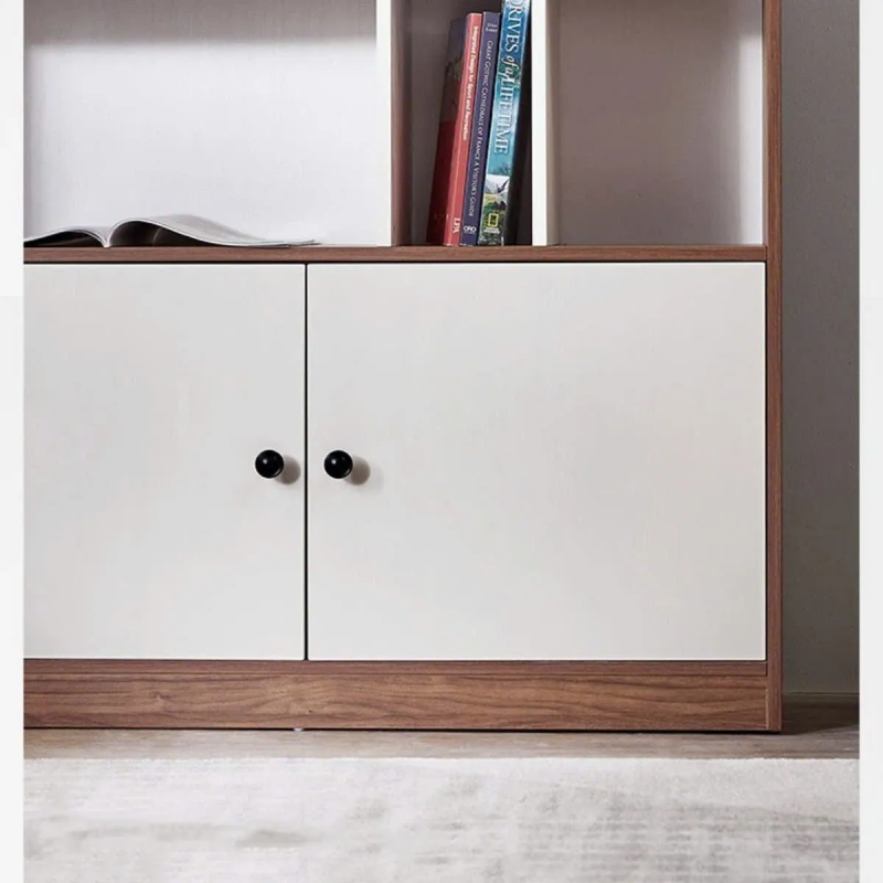 Tủ Tài Liệu Gỗ Bố Cục Sáng Tạo Kèm Tủ Cánh Dưới - THS287