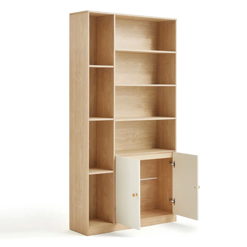 Tủ Tài Liệu Gỗ Đa Ngăn Kết Hợp Kệ Trang Trí - THS281