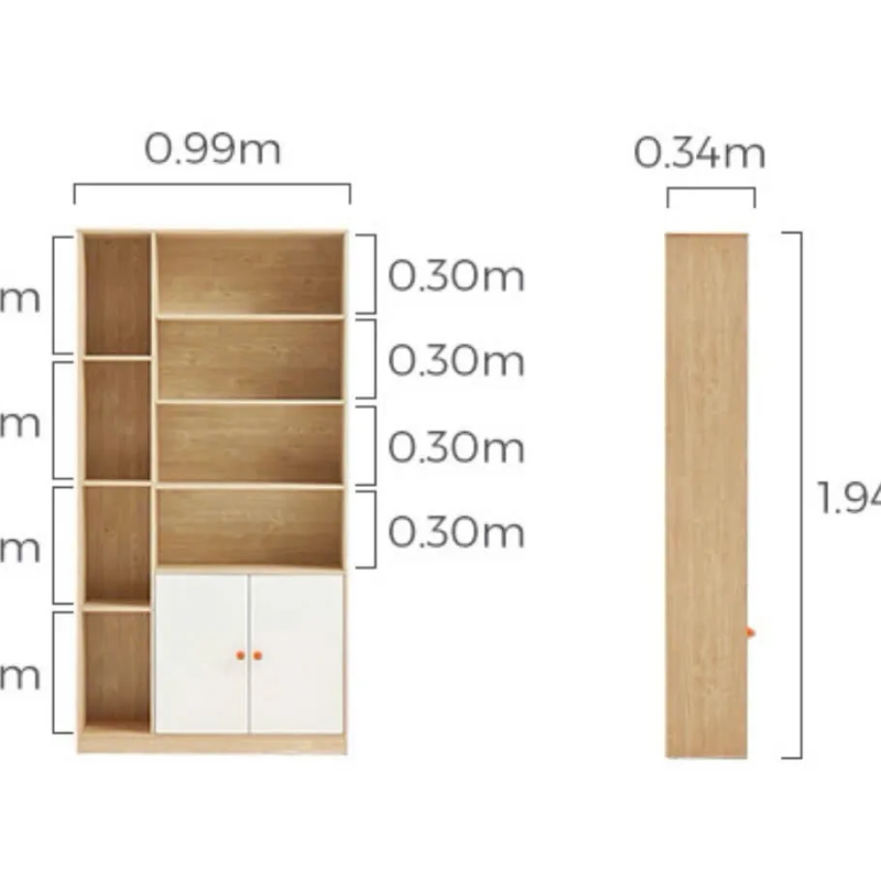 Tủ Tài Liệu Gỗ Đa Ngăn Kết Hợp Kệ Trang Trí - THS281