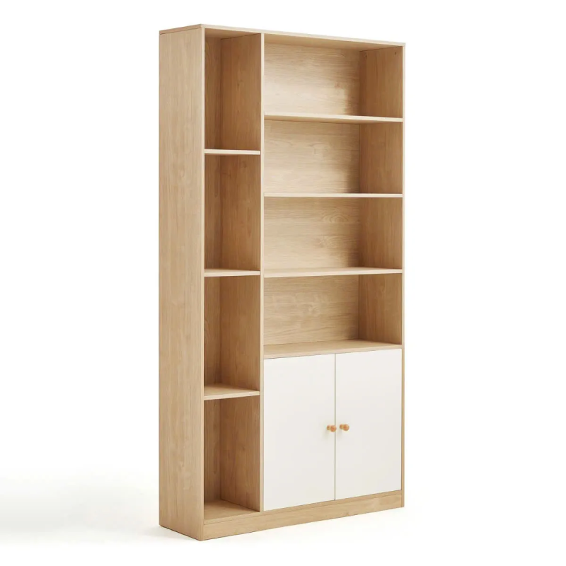Tủ Tài Liệu Gỗ Đa Ngăn Kết Hợp Kệ Trang Trí - THS281