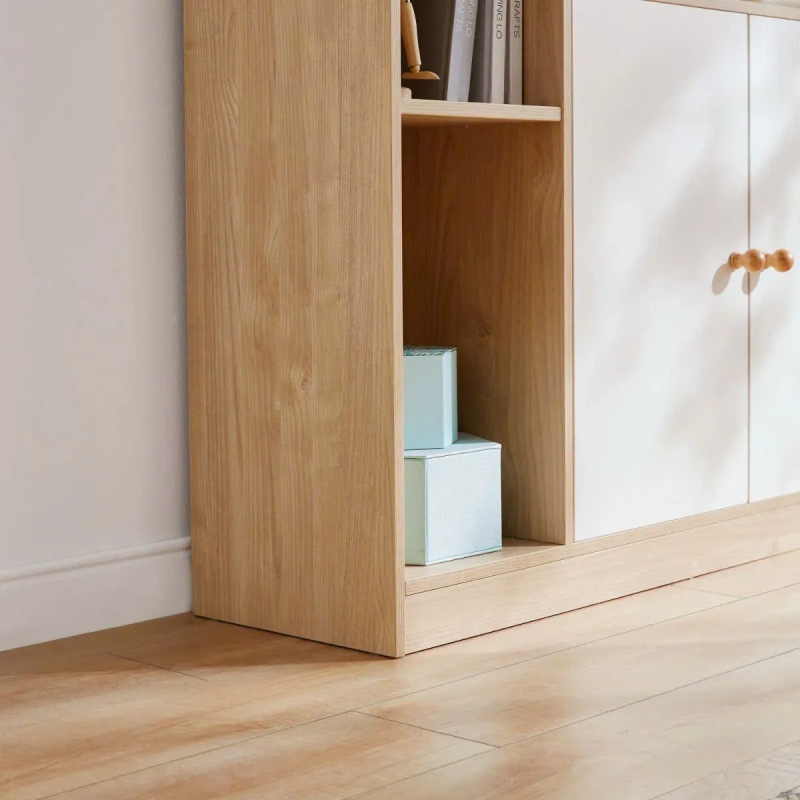 Tủ Tài Liệu Gỗ Đa Ngăn Kết Hợp Kệ Trang Trí - THS281