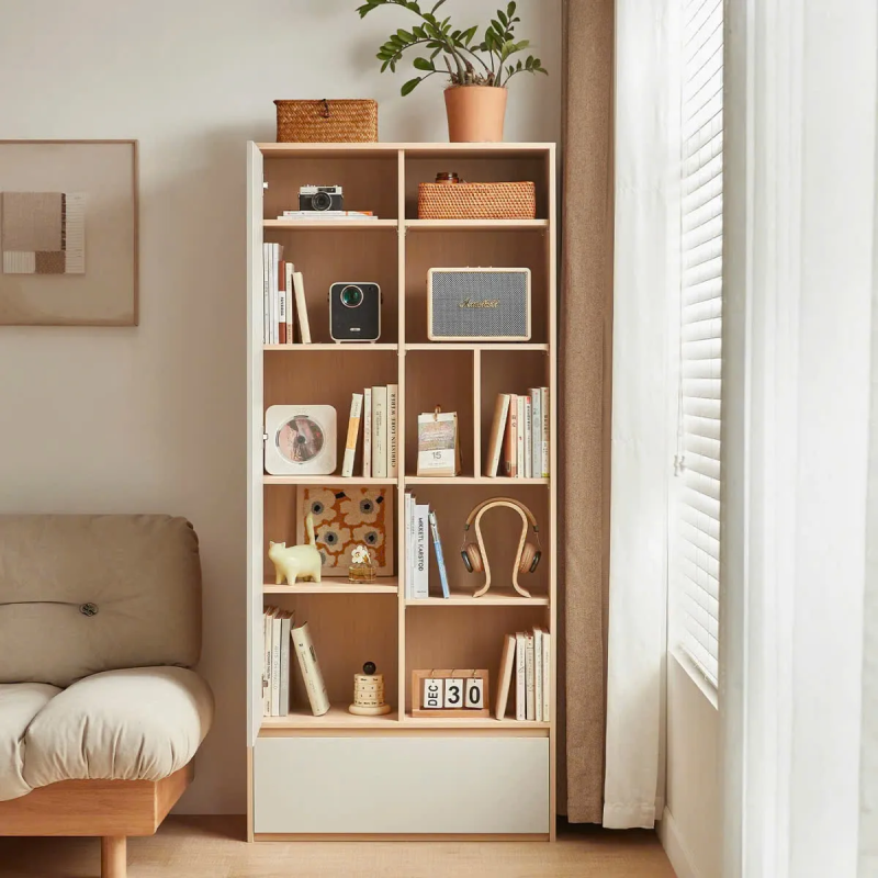 Tủ Tài Liệu Gỗ Nhiều Ngăn Tích Hợp Cánh Mở - THS286