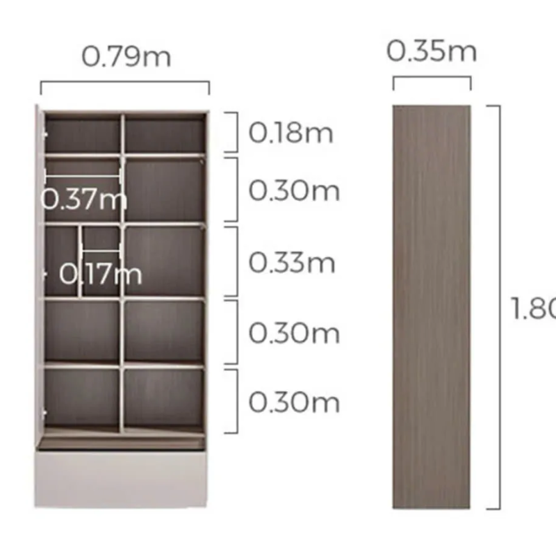 Tủ Tài Liệu Gỗ Nhiều Ngăn Tích Hợp Cánh Mở - THS286
