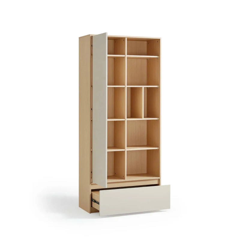 Tủ Tài Liệu Gỗ Nhiều Ngăn Tích Hợp Cánh Mở - THS286