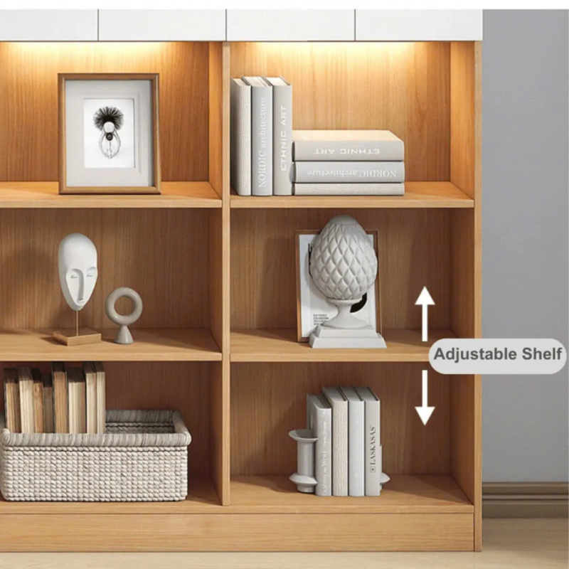 Tủ Tài Liệu Gỗ Thiết Kế Cánh Dưới Mở - THS288