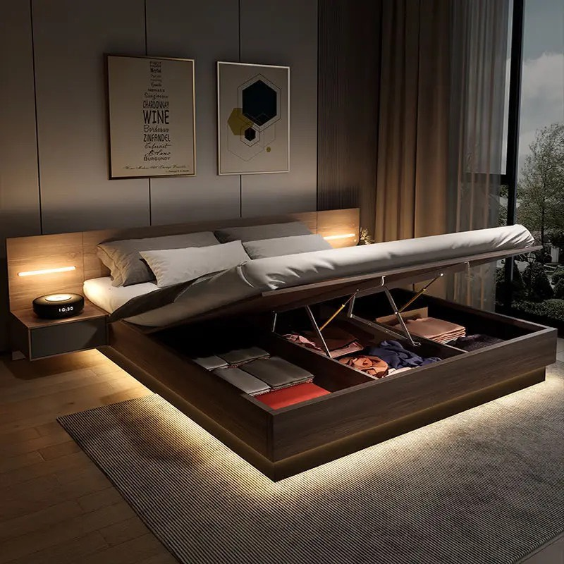 Giường Ngủ Có Đèn Led - GN17