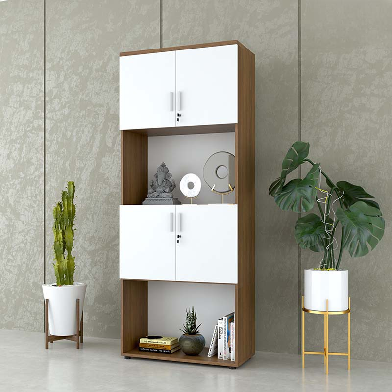 Tủ Tài Liệu Gỗ Có Kệ Trang Trí - THS64